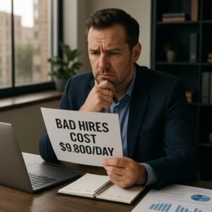 bad hires can cost 9800 a day